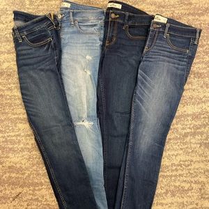 4 pairs of Holister jeans